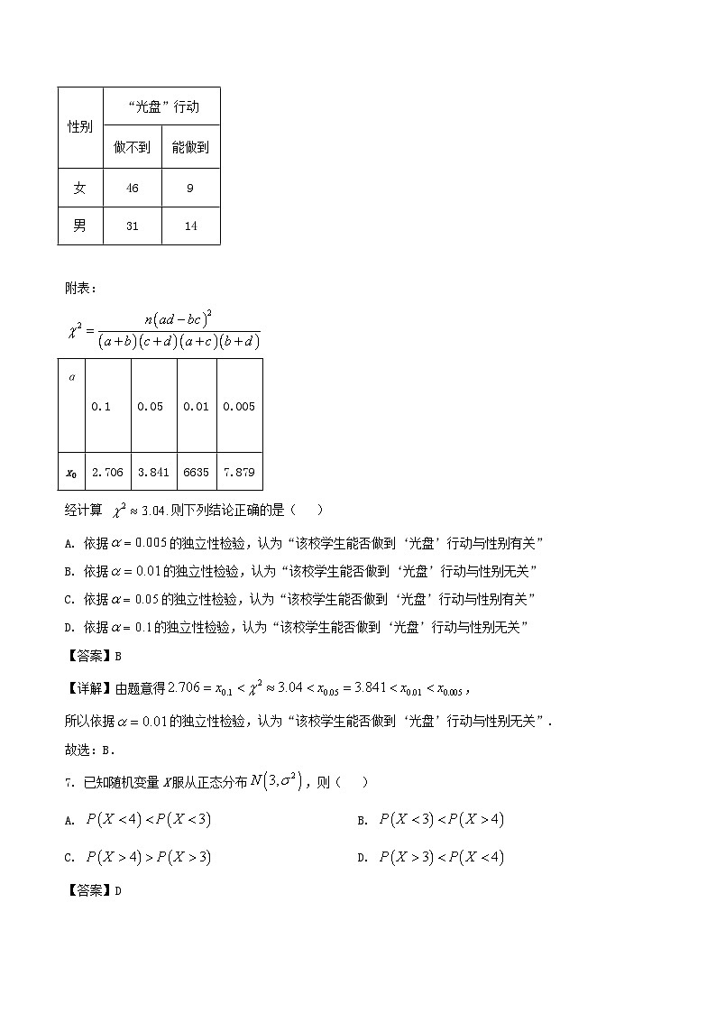 安徽省蚌埠市2024_2025年高二数学下学期期末考试含解析第3页