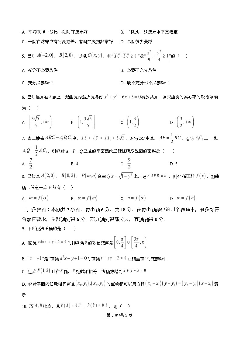 四川省成都市树德中学2025-2026学年高二上学期期中数学试题（原卷版）第2页