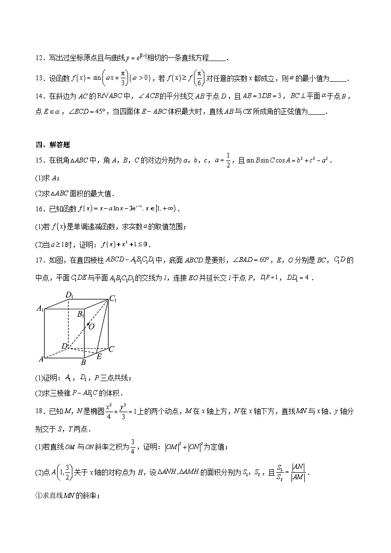 山东省青岛市2026届高三上学期10月部分学生调研检测 数学试卷（含答案）第3页