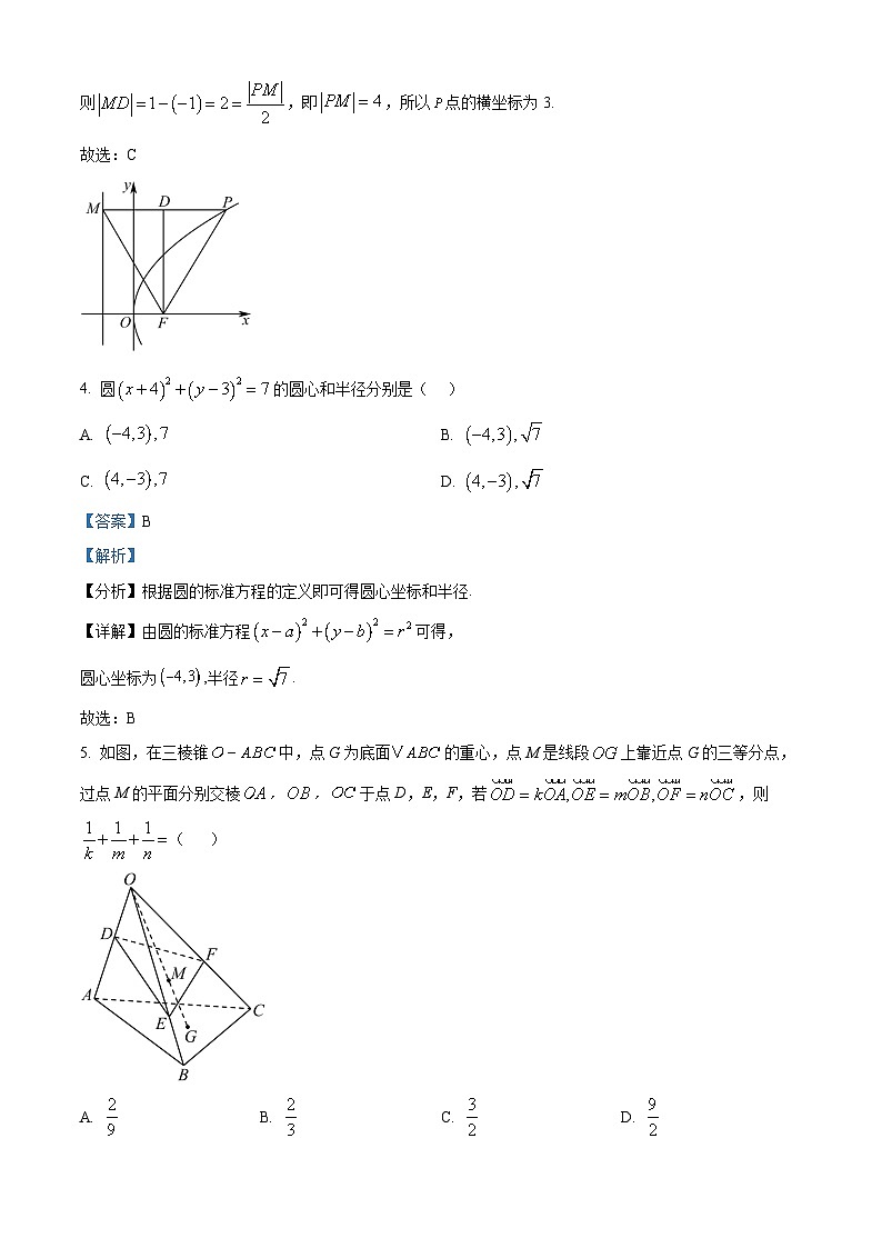 精品解析：宁夏回族自治区石嘴山市第一中学2025-2026学年高二上学期12月月考数学试题（解析版）第2页
