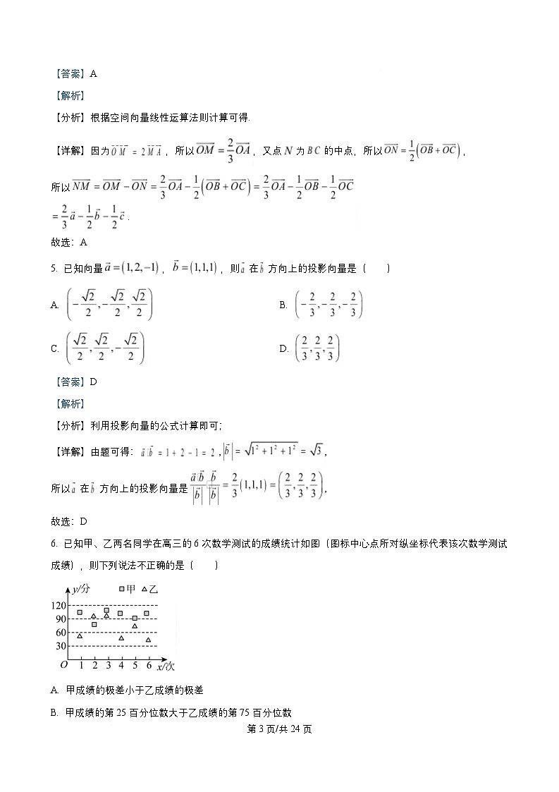 四川省成都市2025_2026学年高二数学上学期10月月考试题含解析 (1)第3页