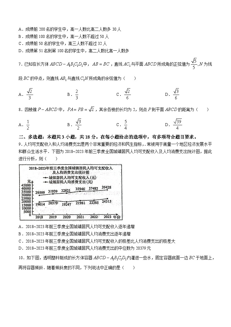 山东省烟台市莱州市第一中学2023-2024学年高一下学期6月月考数学试题第2页