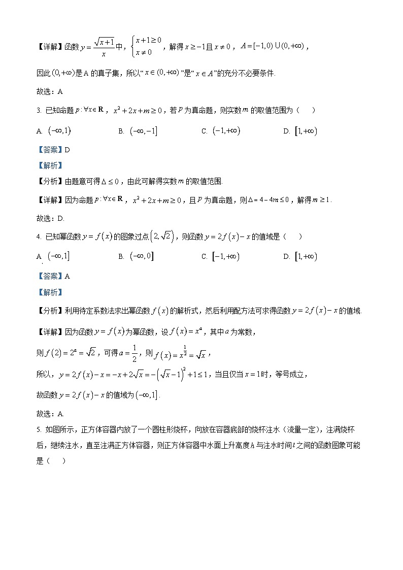 江苏省苏州市2024-2025学年高一上学期期中调研数学试卷  Word版含解析第2页