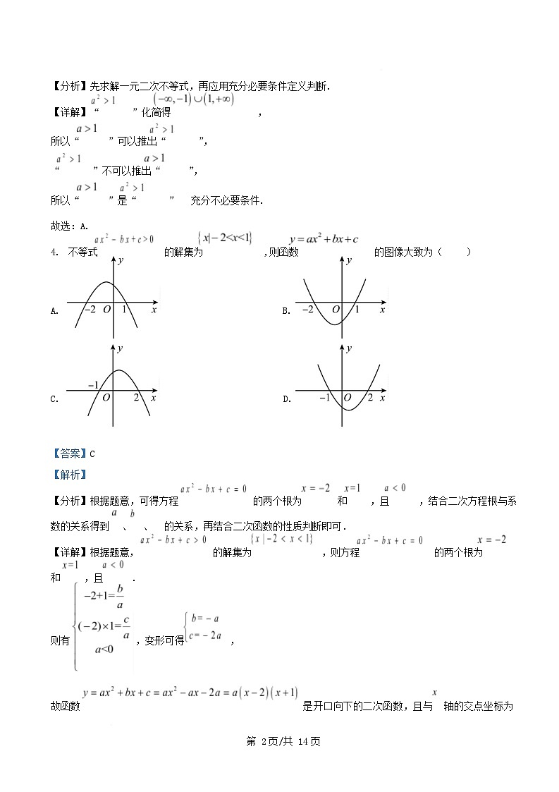 四川省眉山市仁寿县2025_2026学年高一数学上学期12月月考试题含解析第2页