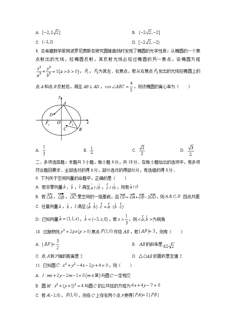 2025-2026学年湖北省恩施州普高联盟高二上学期12月月考数学数学试卷（学生版）第2页