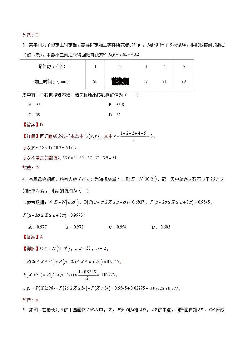 高二数学期末模拟卷（全解全析）（人教B版）第2页