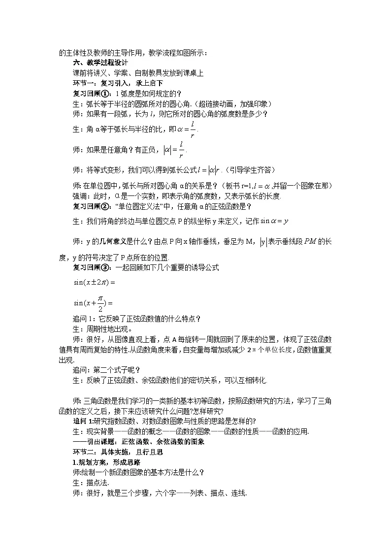人教A版（2019）高中数学必修第二册 5.4.1 正弦函数、余弦函数的图象 教案第3页
