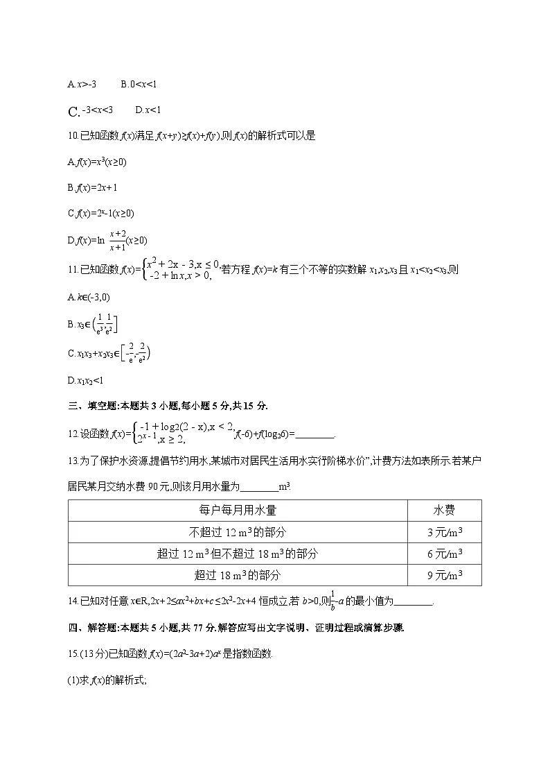 安徽省阜阳市临泉田家炳实验中学（临泉县教师进修学校）2025--2026学年高一上册12月月考数学试题【附答案】第2页