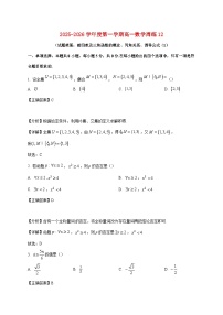 江苏省苏州市工业园区苏州大学附属中学2025_2026学年高一上学期12月月考数学试卷（含解析）