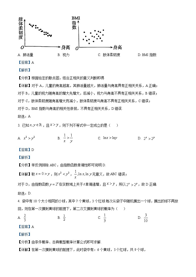 北京市东城区2023-2024学年高二下学期期末统一检测数学试题 含解析第2页
