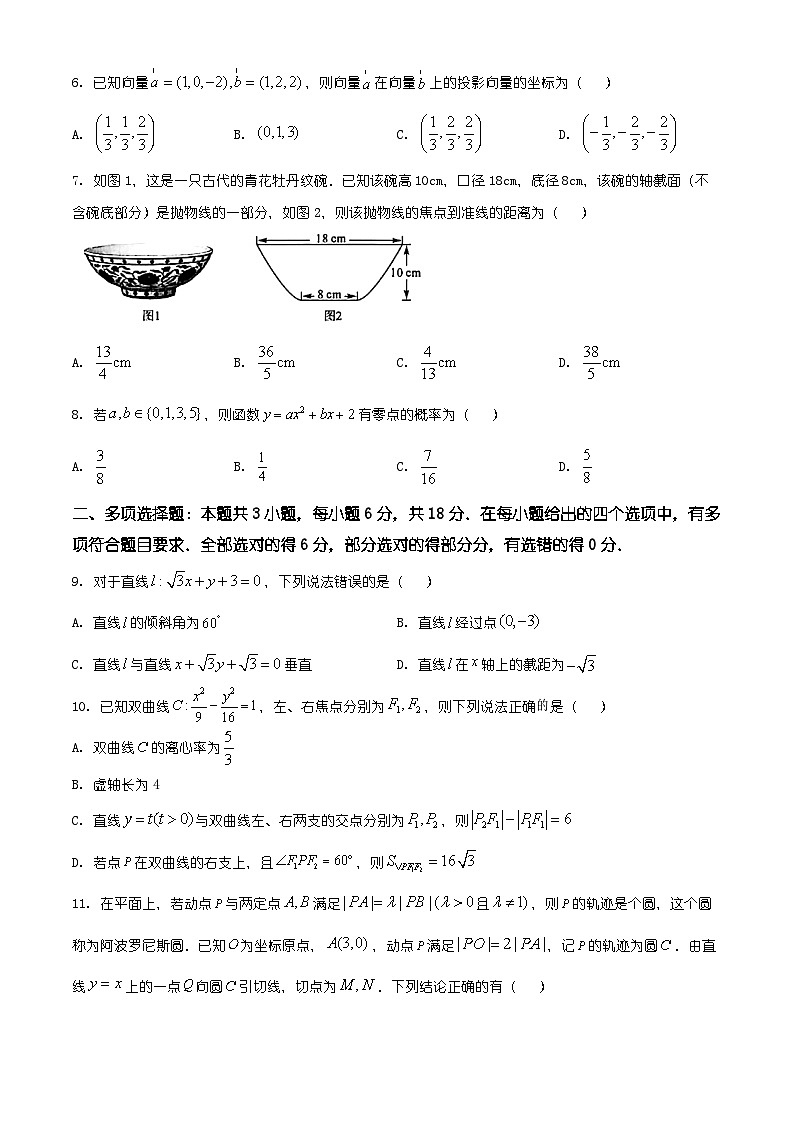 广西钦州市2025-2026学年高二上学期期末教学质量监测数学试题（有解析）第2页