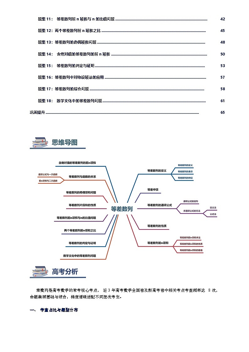 第02讲 等差数列讲义（思维导图+知识要点+解题技巧+题型归纳+巩固提升）-2026年高考数学复习数列专题（新高考通用）-原卷版第2页