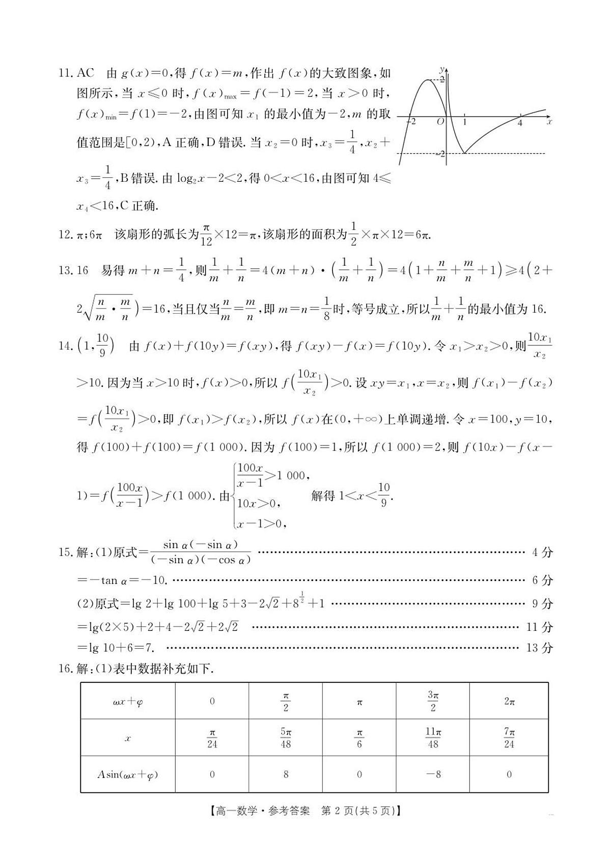 数学答案第2页