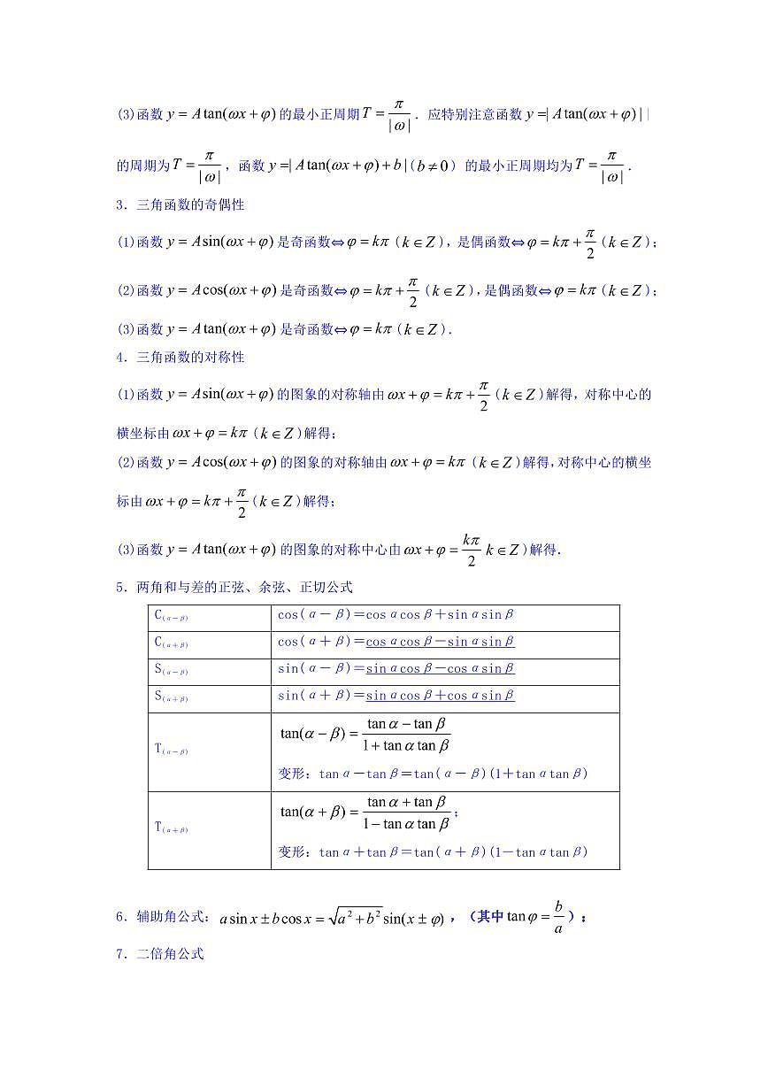 高考数学基础知识分值考点知识清单（共40页）第2页