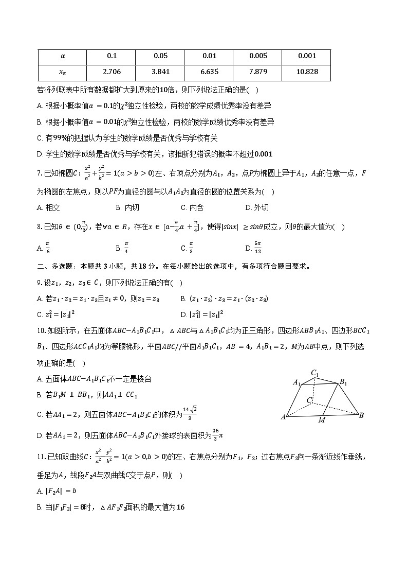 2025-2026学年河南省新未来高三（上）期末数学试卷（含答案）第2页
