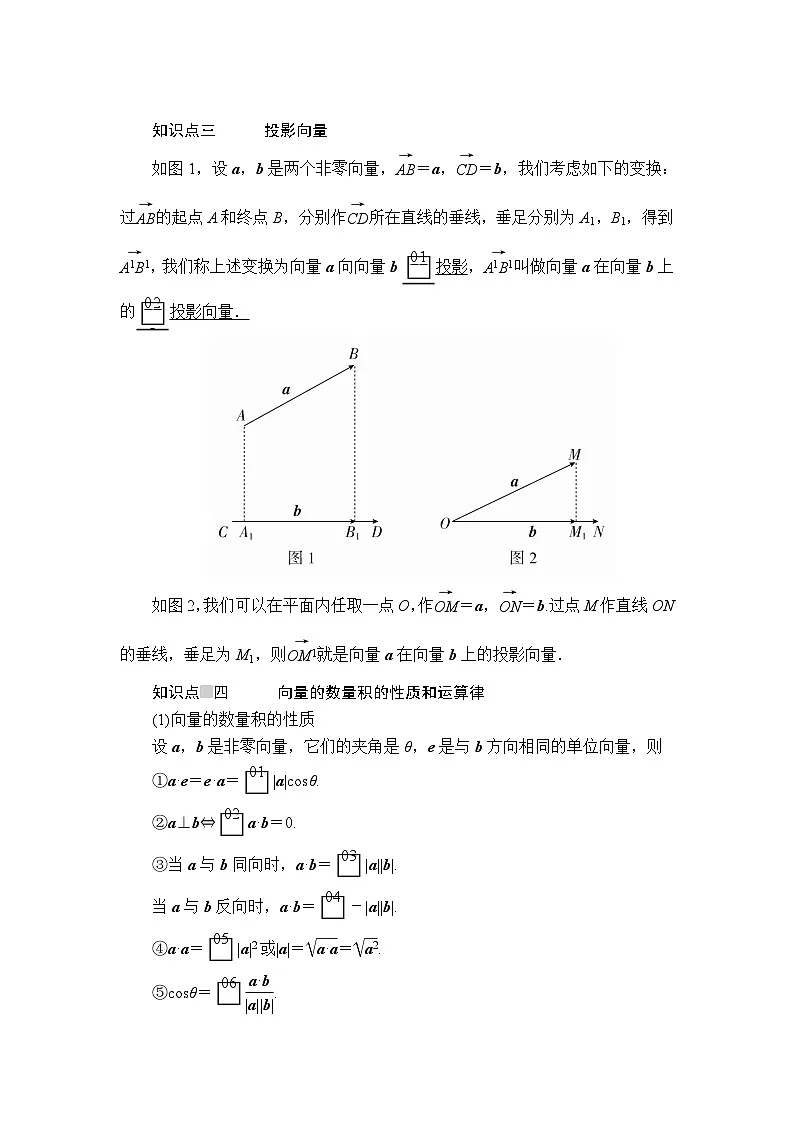 6.2.4向量的数量积（学案）高一数学人教A版（2019）必修 第二册第2页