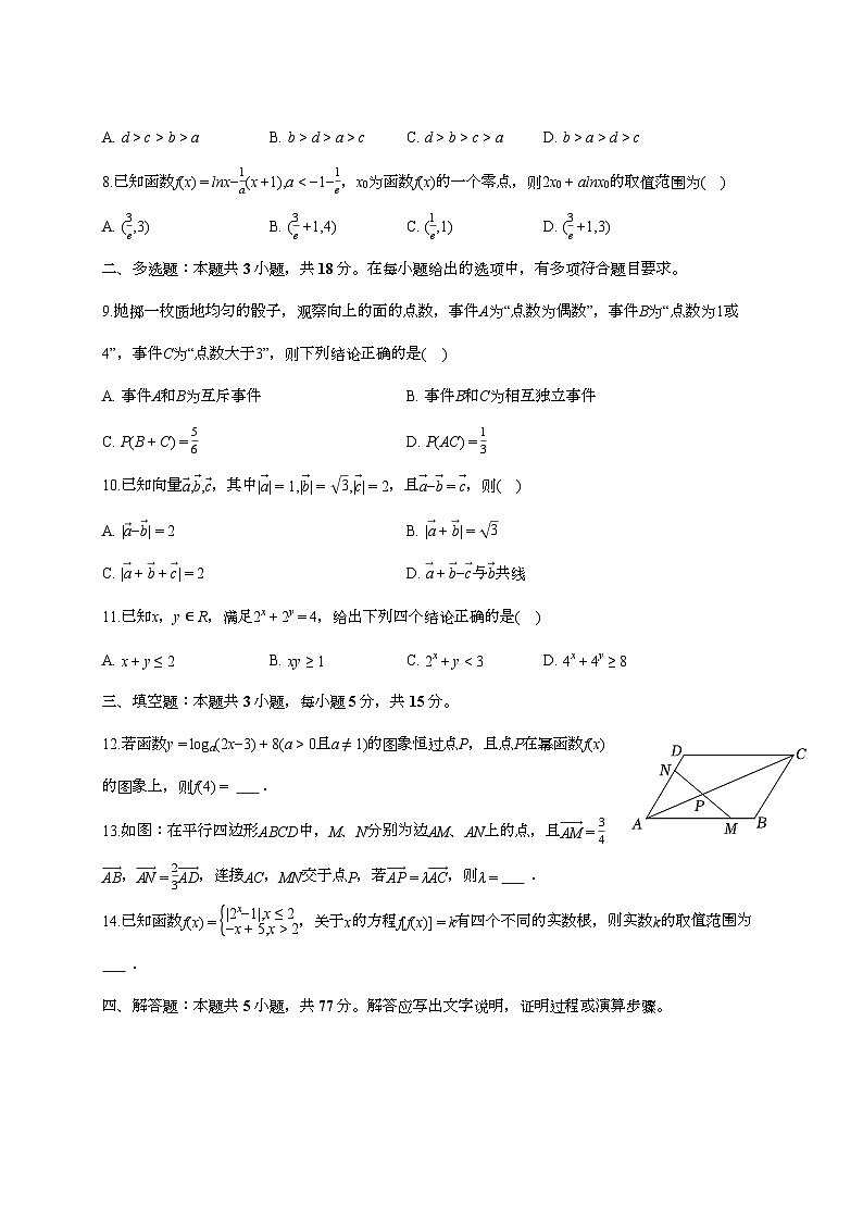 2025-2026学年辽宁省沈阳市东北育才学校高一上学期期末数学试题 [附答案]第2页