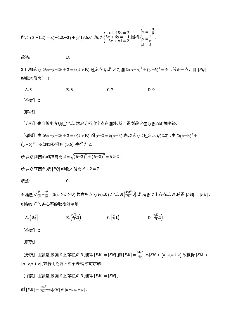 山西省大同市2025-2026学年高二上学期期末检测_数学试题（含解析）第2页