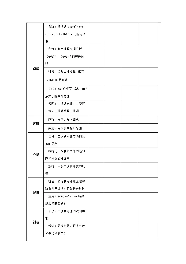人教A版（2019）高中数学选择性必修第三册 6.3.1 二项式定理 教案第3页