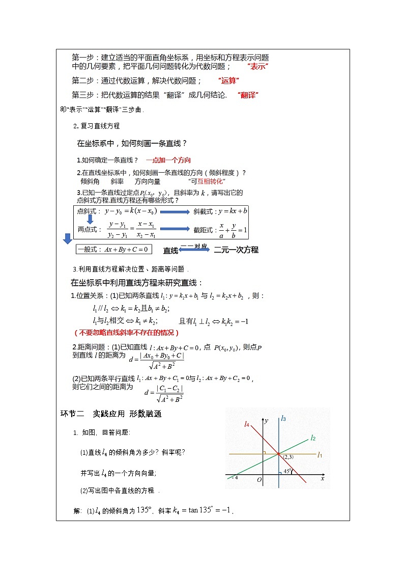 人教版 高中数学 选修第一册第2章 小结 表格式教案第2页