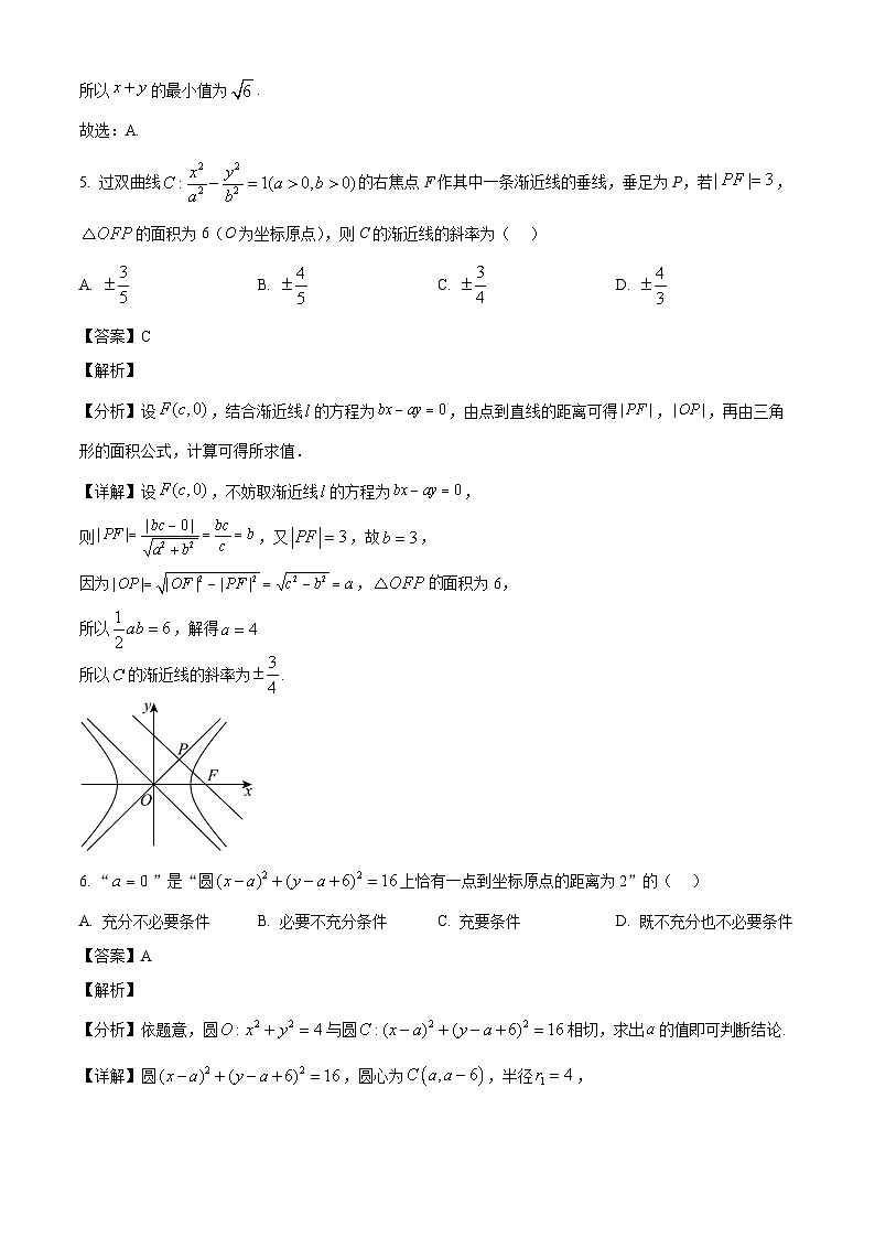精品解析：山东聊城市2026届高三下学期高考模拟试题数学（一）（解析版）第3页