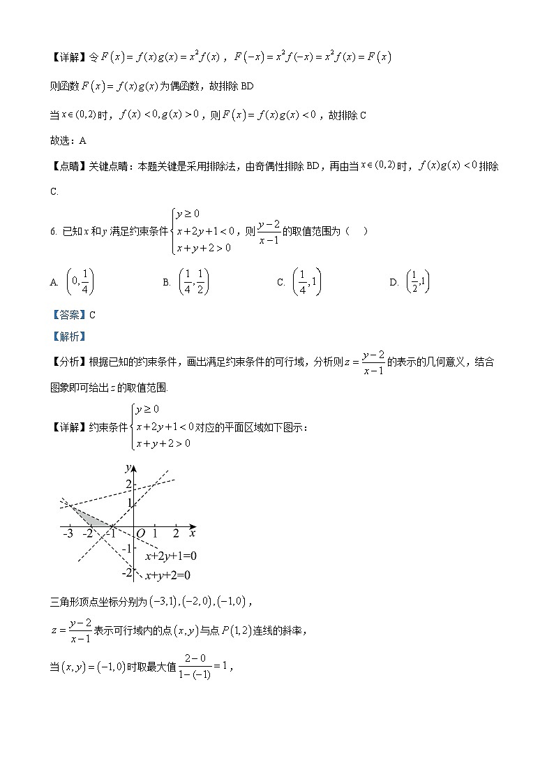 四川省成都外国语学校2023-2024学年高三上学期期末考试理科数学试题 含解析第3页