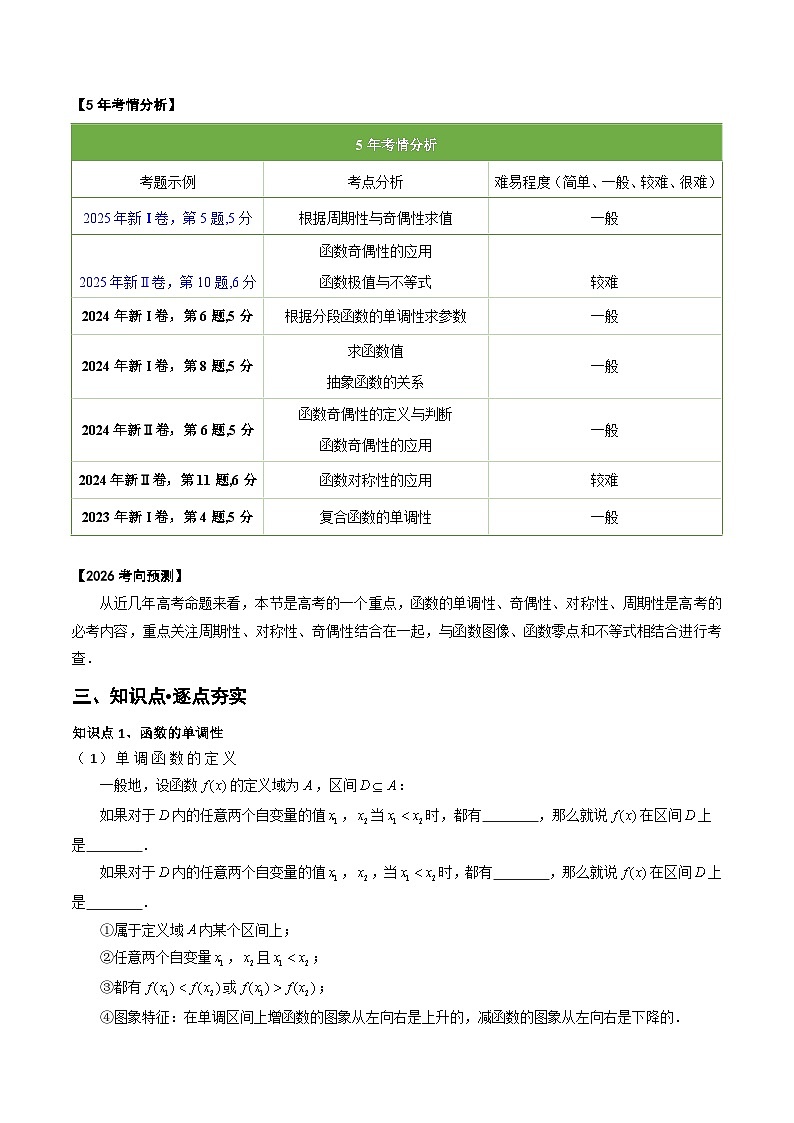 专题2.2 函数的基本性质的灵活应用（单调性、奇偶性、对称性、周期性）（八类核心考点精讲）解析版第3页