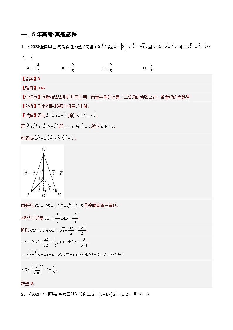 专题5.1 平面向量的线性运算、基本定理及坐标表示（六类核心考点精讲）解析版第2页