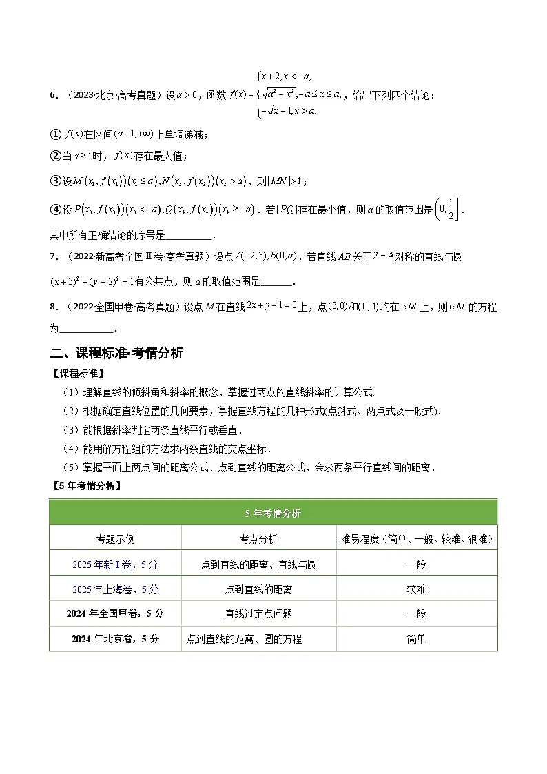 专题8.1 直线方程（九类核心考点精讲）(原卷版)第3页