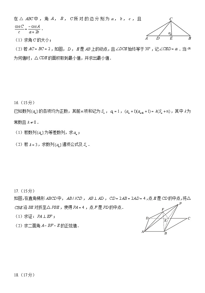 福建省厦门第一中学2024-2025学年高三12月月考数学+答案第3页