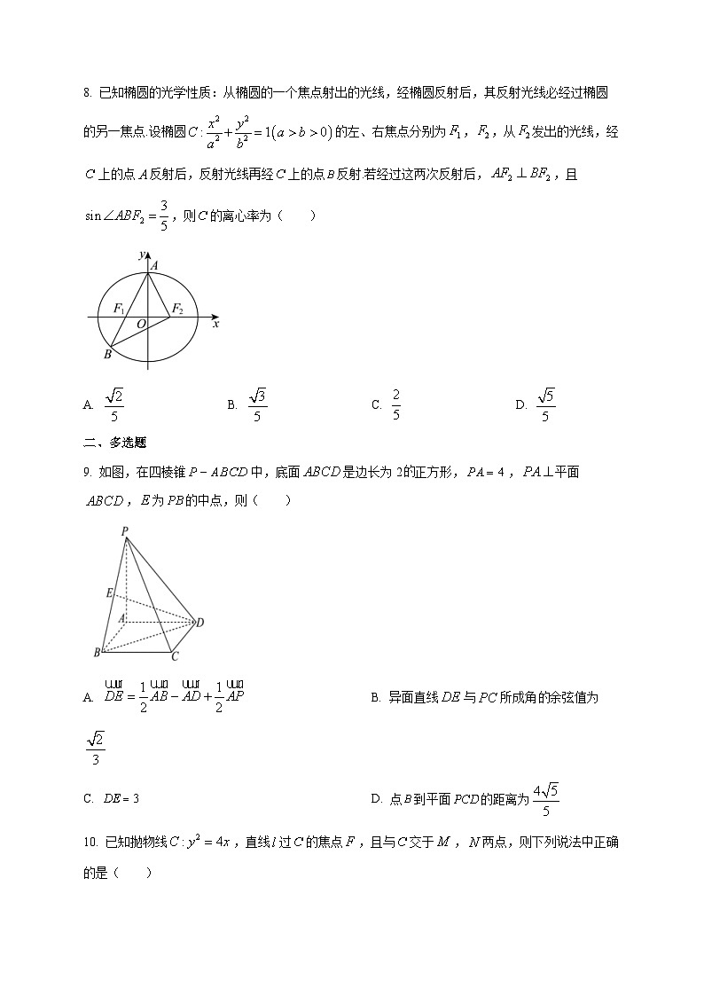 2025-2026学年山东省济宁学院附属高级中学高二上册1月阶段性学情调研测试数学试卷（空白卷）第2页