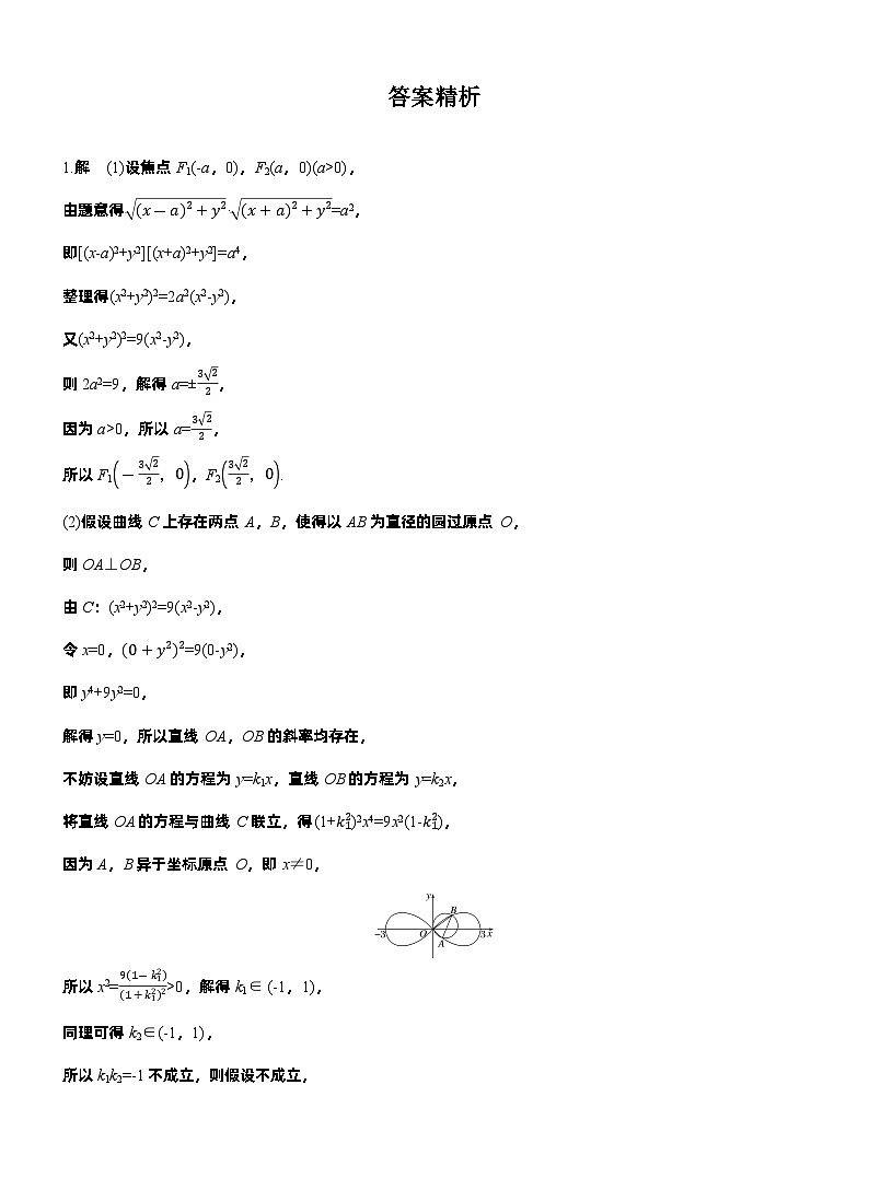 2026高考高三二轮专题复习数学专题强化练_专题六　微创新　圆锥曲线与其他知识的综合问题 （含解析）第2页