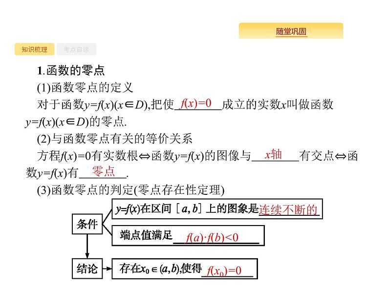 2020版高考数学北师大版（理）一轮复习课件：2.8 函数与方程02