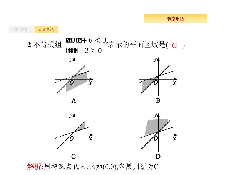 2020版高考数学北师大版（理）一轮复习课件：7.1 二元一次不等式（组）与简单的线性规划问题07
