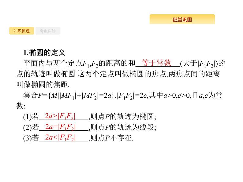 2020版高考数学北师大版（理）一轮复习课件：9.5 椭圆02