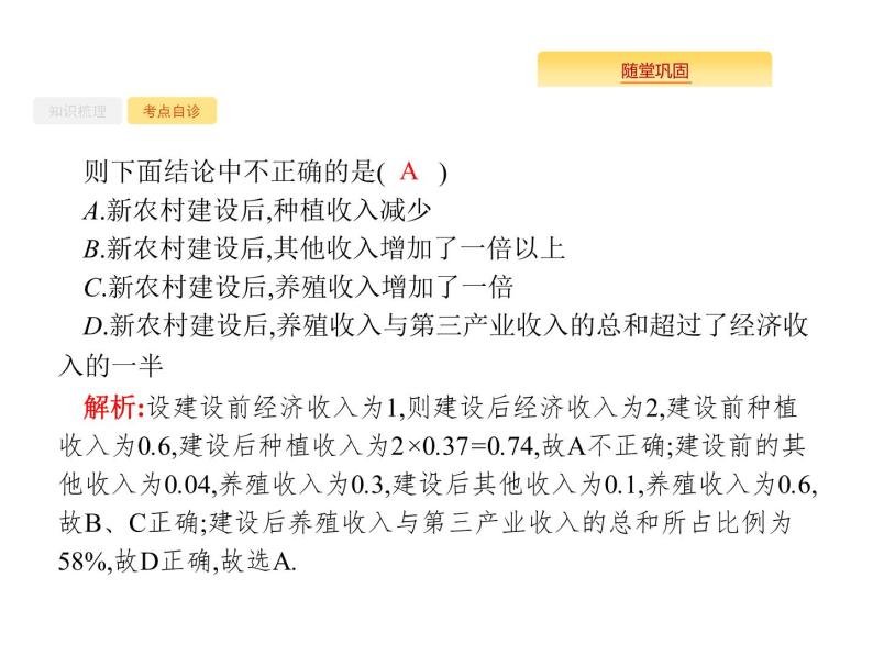 2020版高考数学北师大版（理）一轮复习课件：10.3 统计图表、数据的数字特征、用样本估计总体08