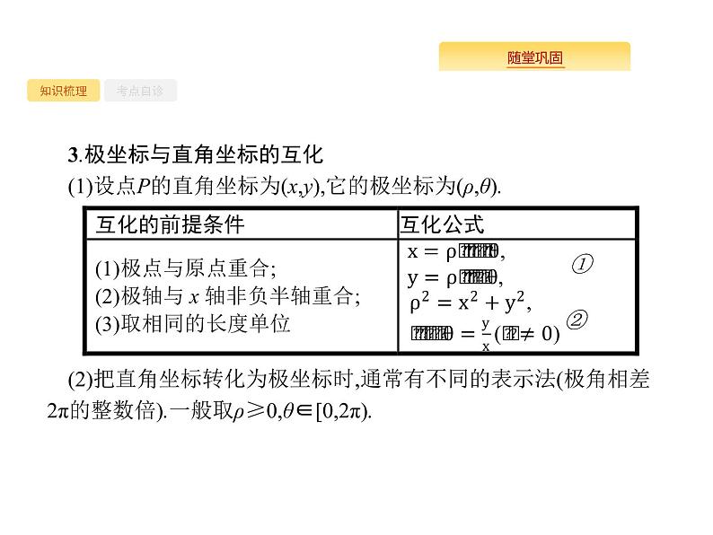 2020版高考数学北师大版（理）一轮复习课件：选修4-4 坐标系与参数方程04