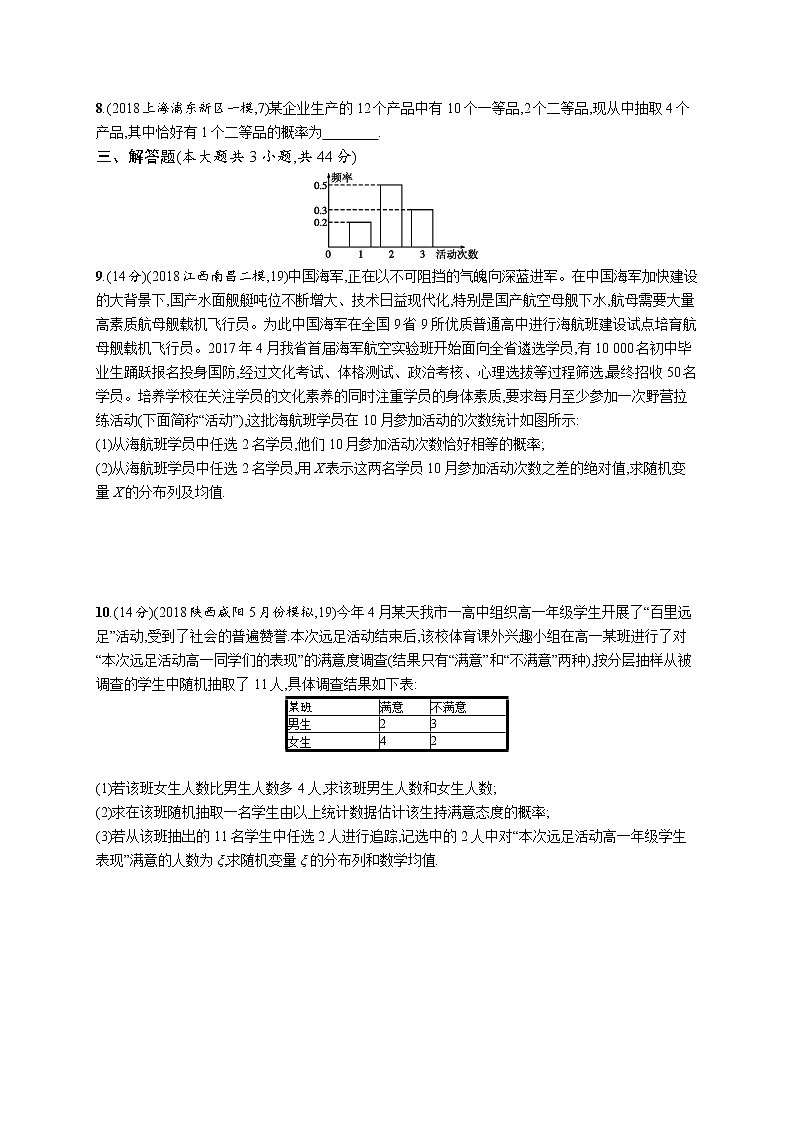 2020版高考数学北师大版（理）一轮复习单元质检卷十二　概率（B）02