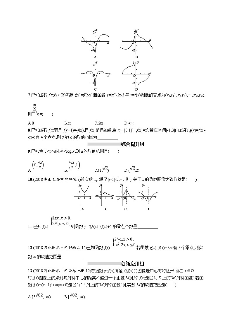 2020版高考数学北师大版（理）一轮复习课时规范练11　函数的图像02