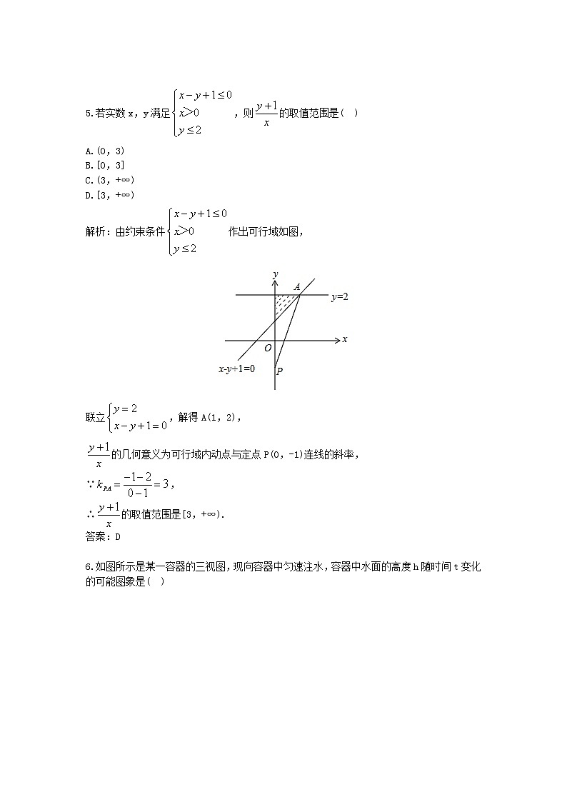 2018年安徽省淮南市高考一模数学文第3页