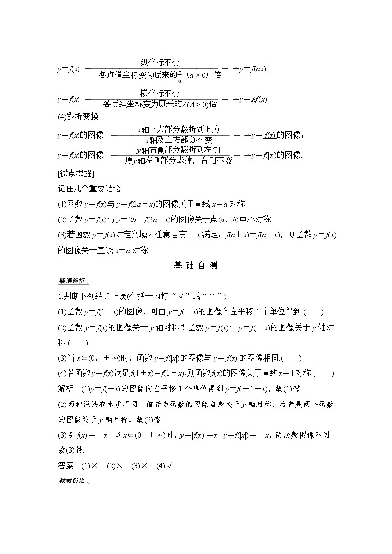 北师大版版数学（理）高考一轮复习讲义：第二章 第7节 函数的图像02