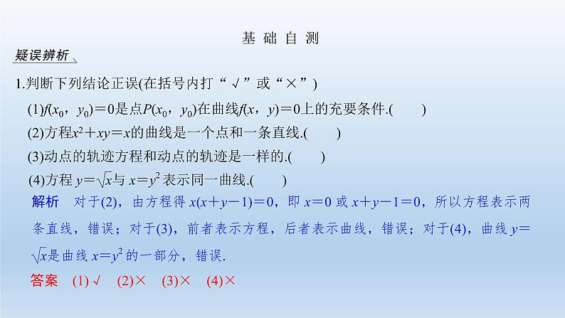 北师大版版数学（理）高考一轮复习课件：第九章 第8节 曲线与方程05