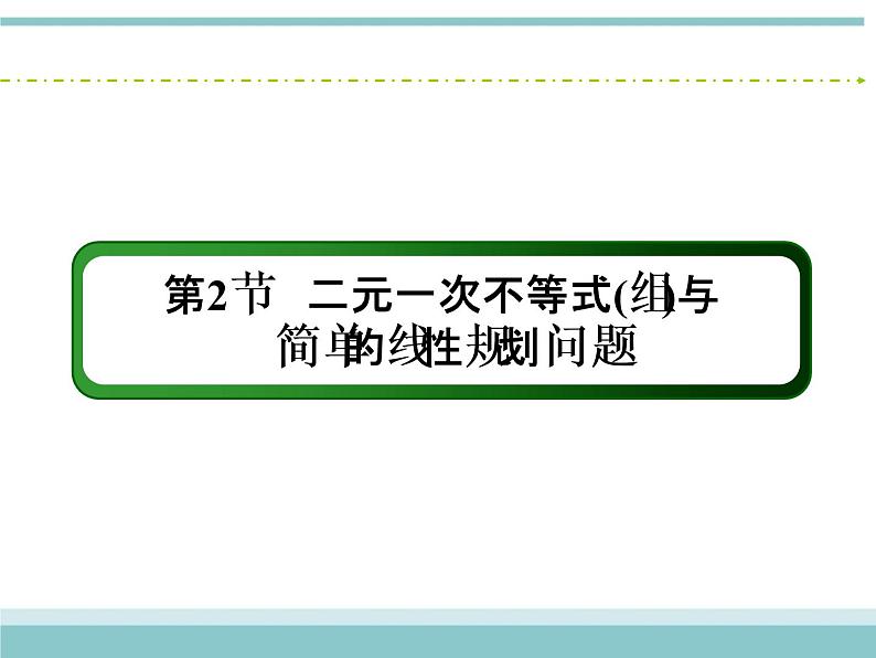 人教版数学（理）高考复习：6.2《二元一次不等式(组)与简单的线性规划问题》课件第2页