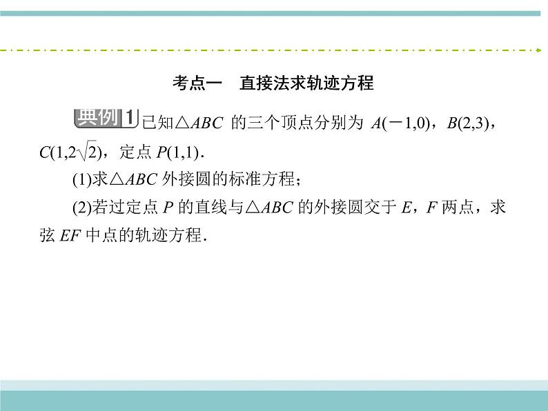 人教版数学（理）高考复习：8.8《曲线与方程》课件06
