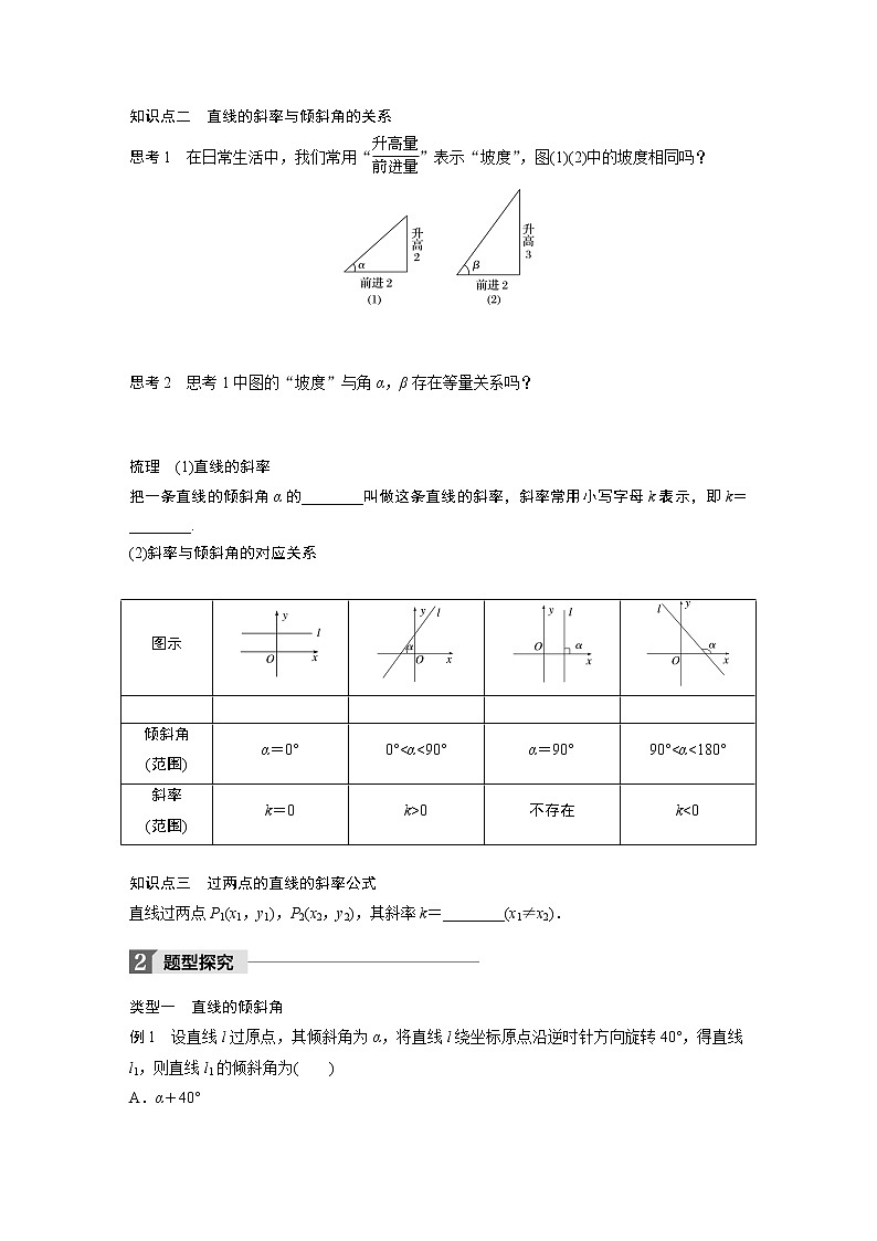 20-21版：3.1.1 倾斜角与斜率 导学案02