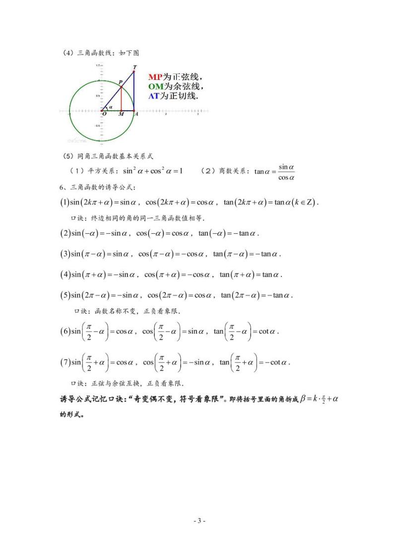 高中数学必修4知识点清单03