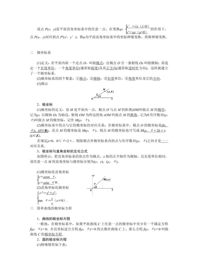 高中数学选修4-4知识点清单02