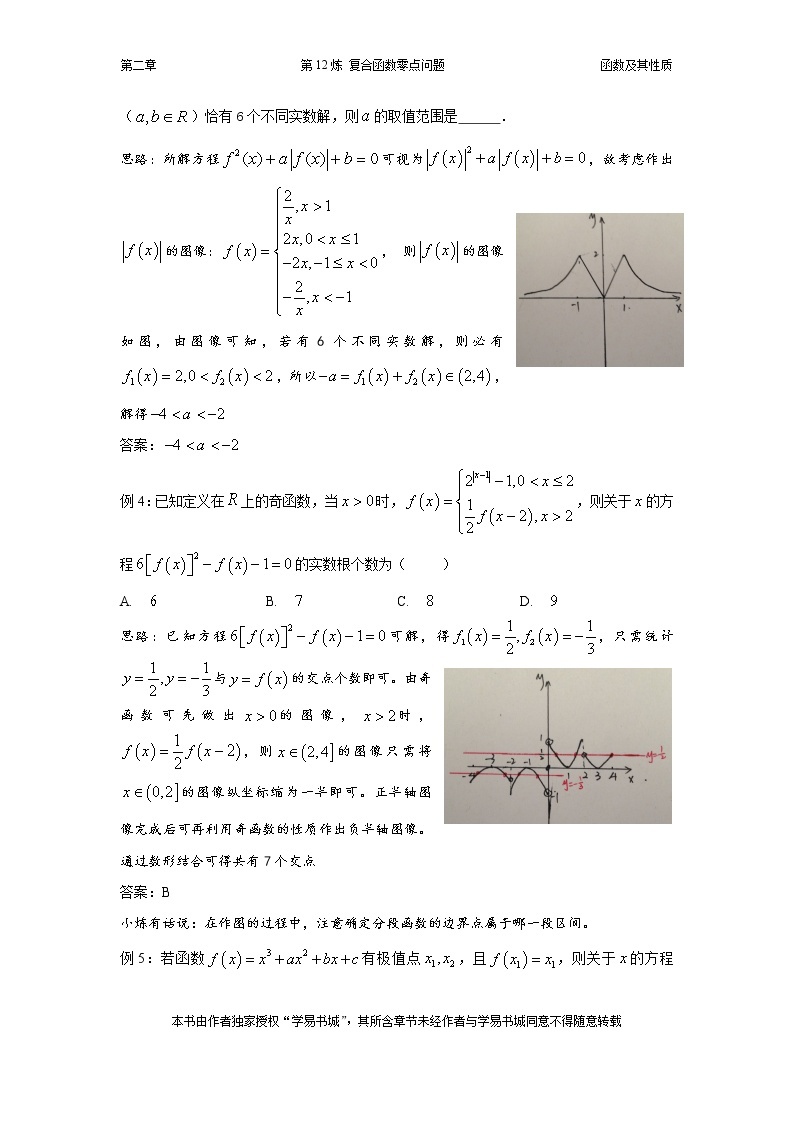 千题百炼——高考数学100个热点问题（一）：第12炼 复合函数零点问题03