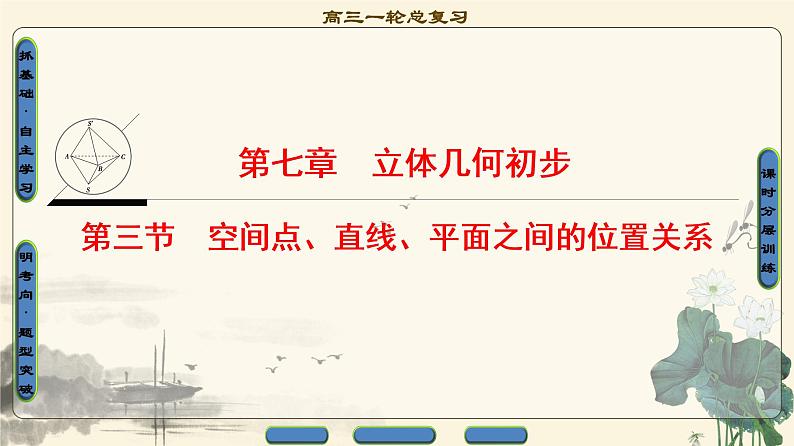 5.2021届高考数学（文）大一轮复习（课件 教师用书 课时分层训练）_第七章　立体几何初步 （16份打包）01