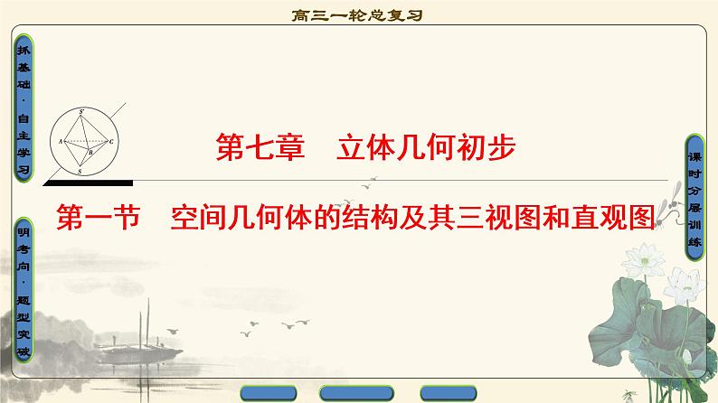 5.2021届高考数学（文）大一轮复习（课件 教师用书 课时分层训练）_第七章　立体几何初步 （16份打包）01